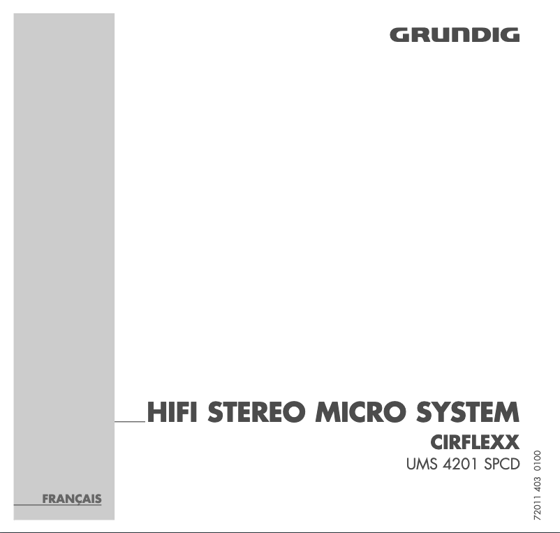 Page 1 of the manual User Manual Grundig Cirflexx UMS 4201 SPCD