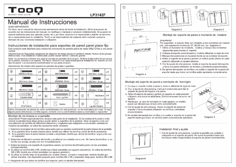Page n°1 - Manuel utilisateur TooQ LP3142F