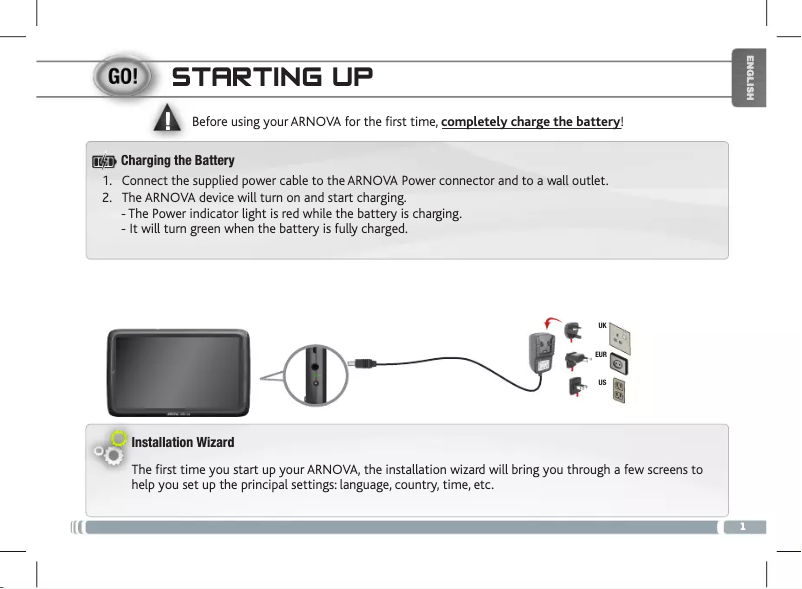 Page n°1 - Manuel utilisateur Arnova 10b G3