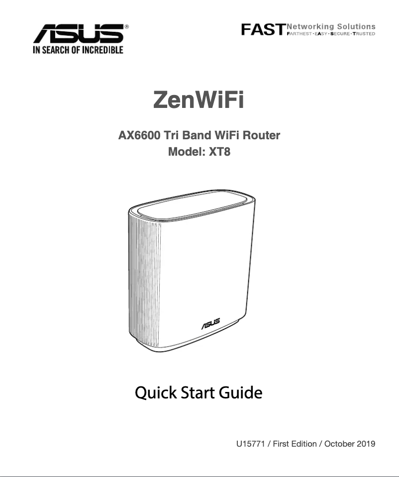 Page 1 de la notice Manuel utilisateur Asus ZenWiFi AX XT8