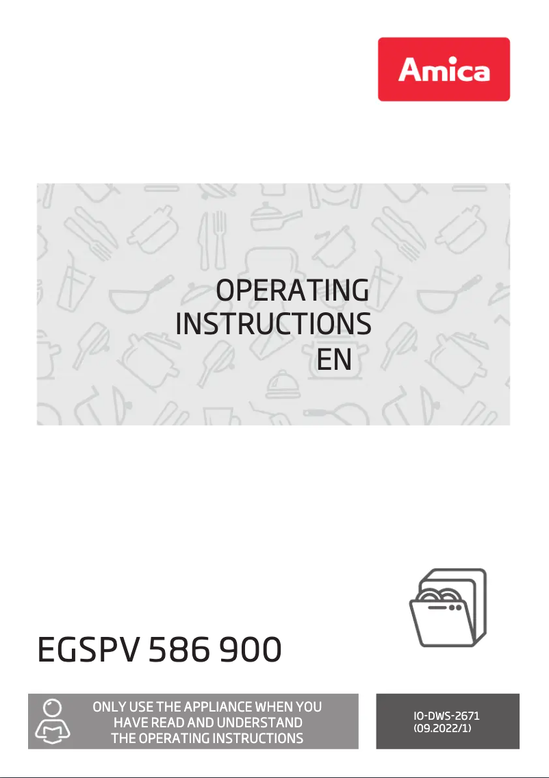 Page 1 de la notice Manuel utilisateur Amica EGSPV 586 900