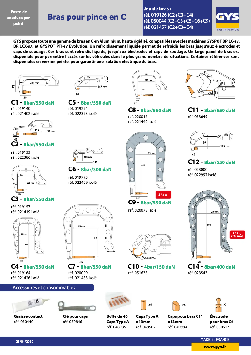 Page n°1 - Manuel utilisateur GYS C12
