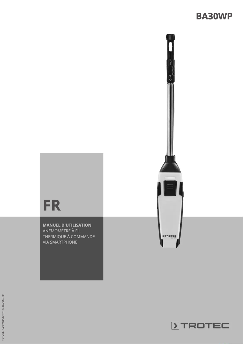 Image de la première page du manuel de l'appareil BA30WP