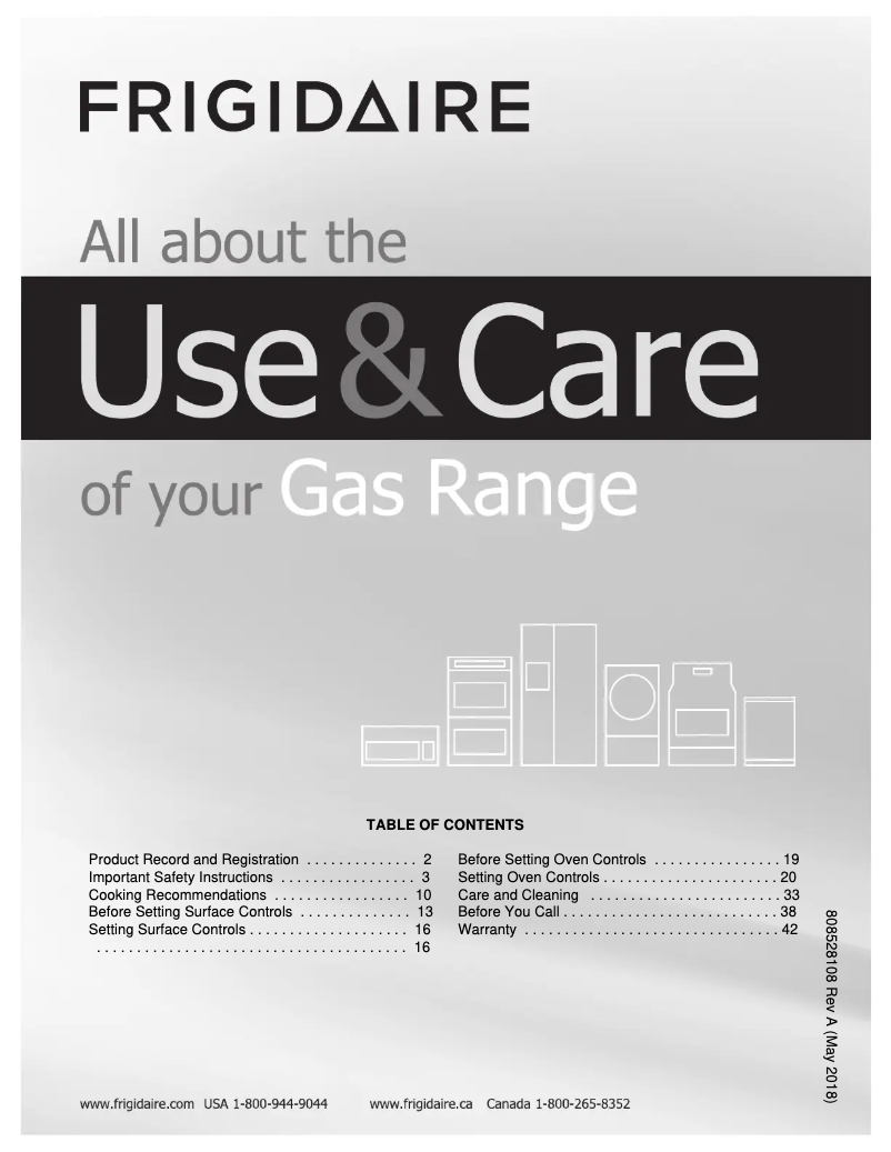 Page 1 de la notice Manuel utilisateur Frigidaire LFGF3054TD