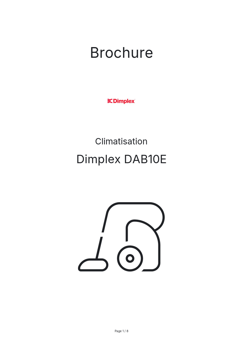 Page n°1 - Brochure Dimplex DAB10E