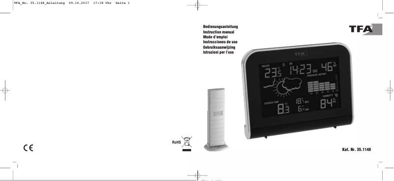 Page 1 de la notice Manuel utilisateur TFA Sphere 35.1148