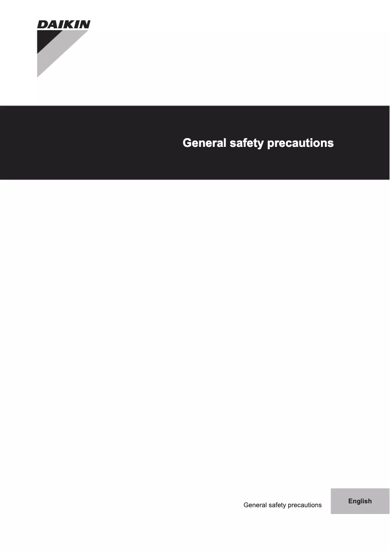 Página 1 del manual Instrucciones de seguridad Daikin AZAS125M7Y1B