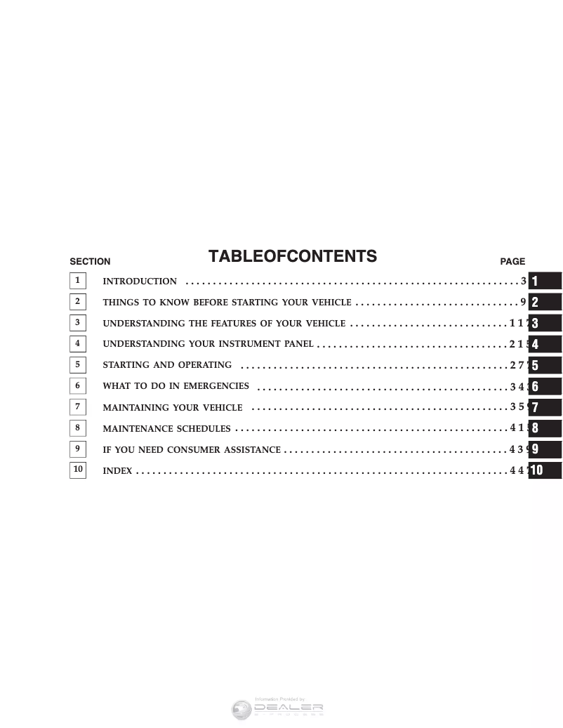 Page 1 de la notice Manuel utilisateur Chrysler PT Cruiser convertible (2006)