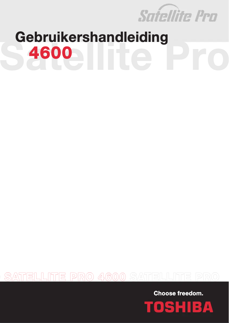 Image de la première page du manuel de l'appareil Satellite Pro 4600