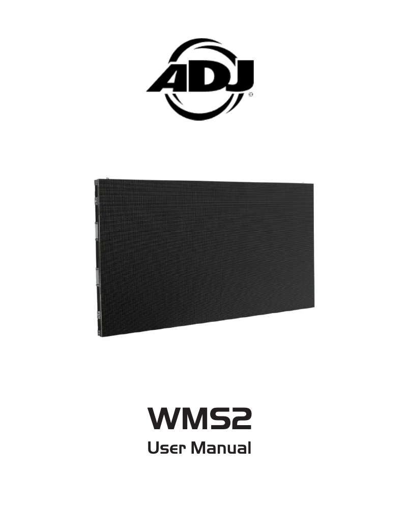 Page 1 de la notice Manuel utilisateur Adj WMS2