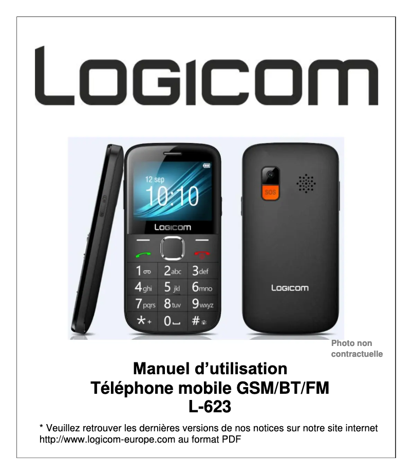 Page n°1 - Manuel utilisateur Logicom L-623