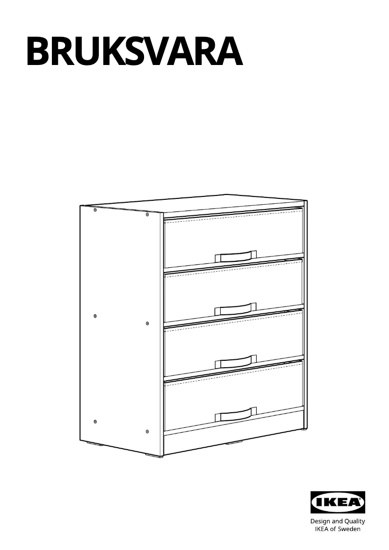 Page 1 de la notice Manuel utilisateur Ikea BRUKSVARA 905.597.48