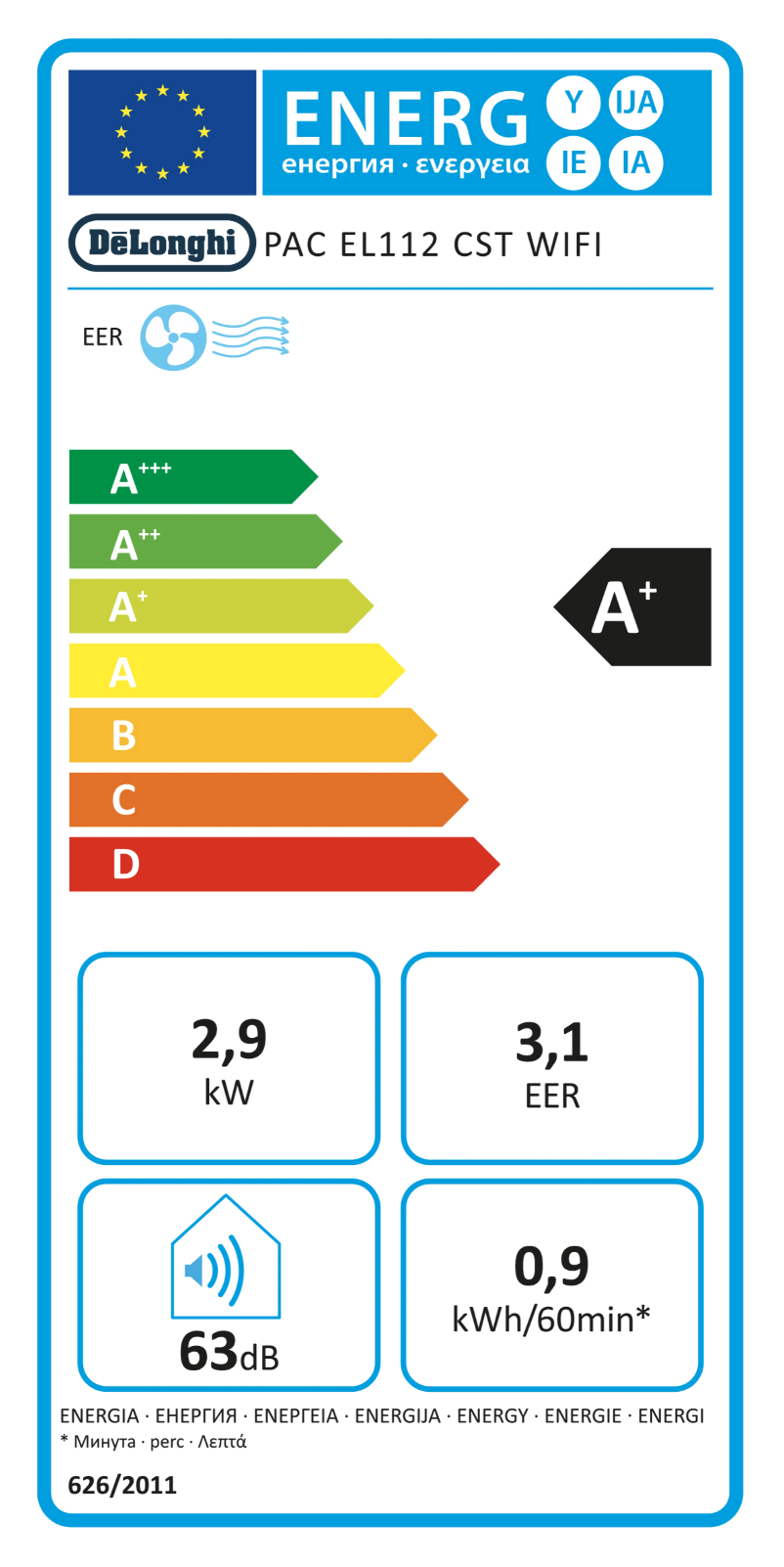 Image de la première page du manuel de l'appareil Pinguino Care4Me PAC EL112 CST WIFI