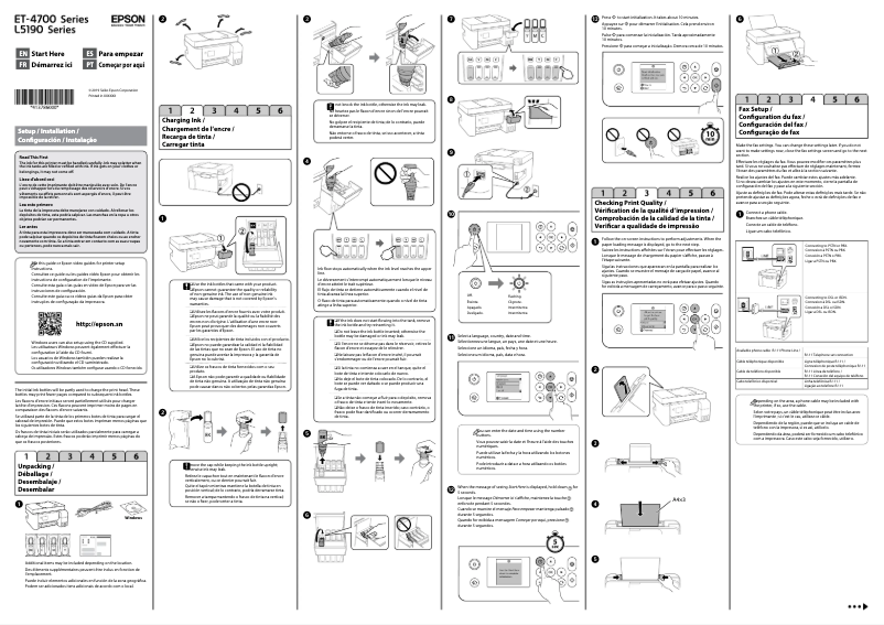 Image de la première page du manuel de l'appareil EcoTank ET-4700