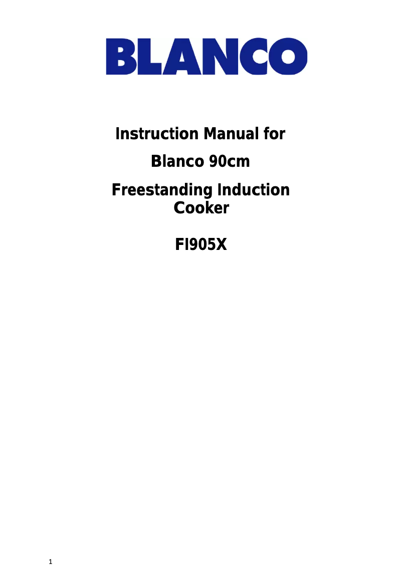 Image de la première page du manuel de l'appareil FI905X
