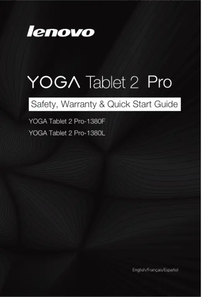 Página 1 del manual Manual de usuario Lenovo Yoga Tab 2 Pro