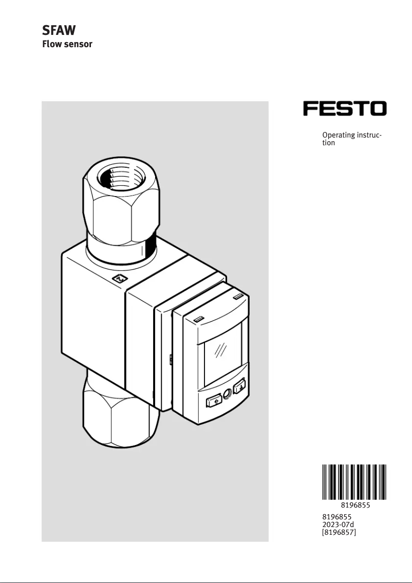 Page 1 de la notice Manuel utilisateur Festo SFAW-100-X-E-PNLK-PNVBA-M12