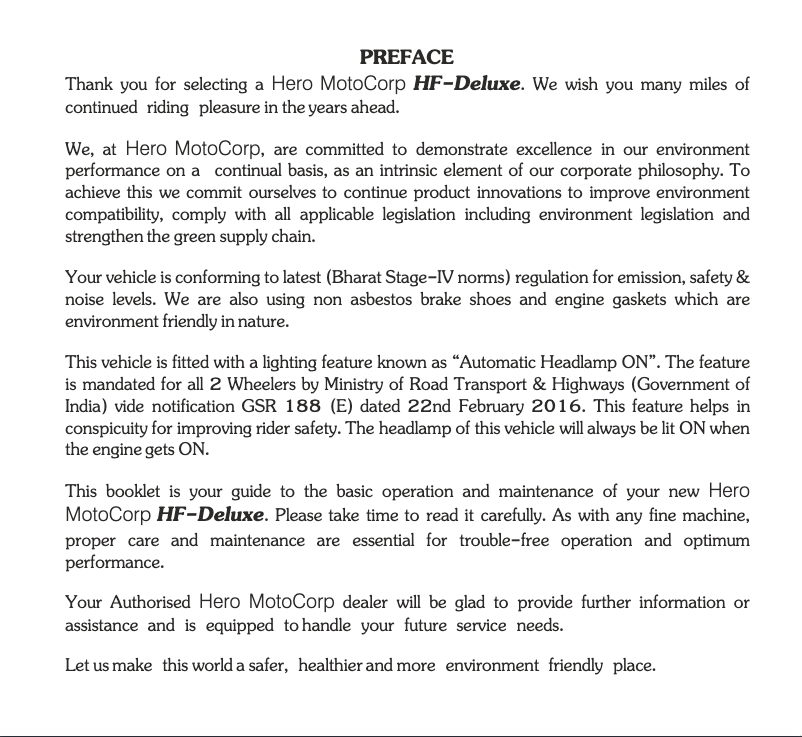 Image de la première page du manuel de l'appareil HF-Deluxe (2018)