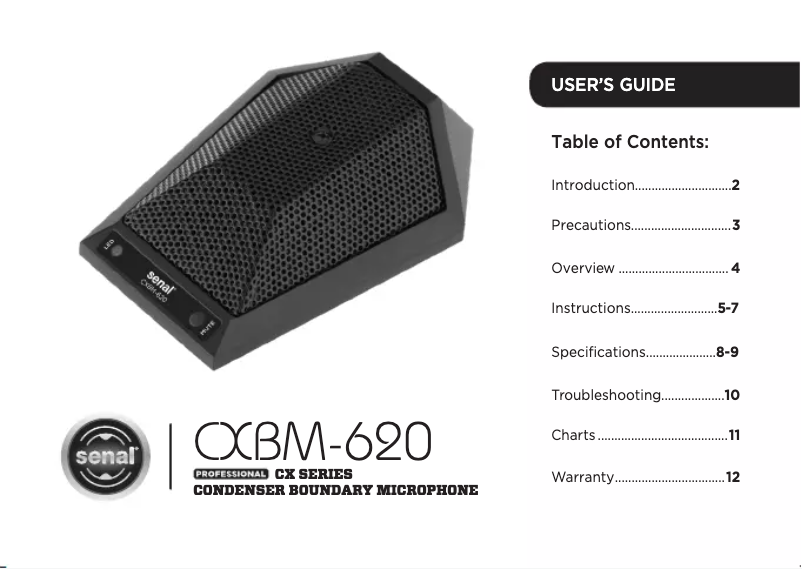 Image de la première page du manuel de l'appareil CXBM-620