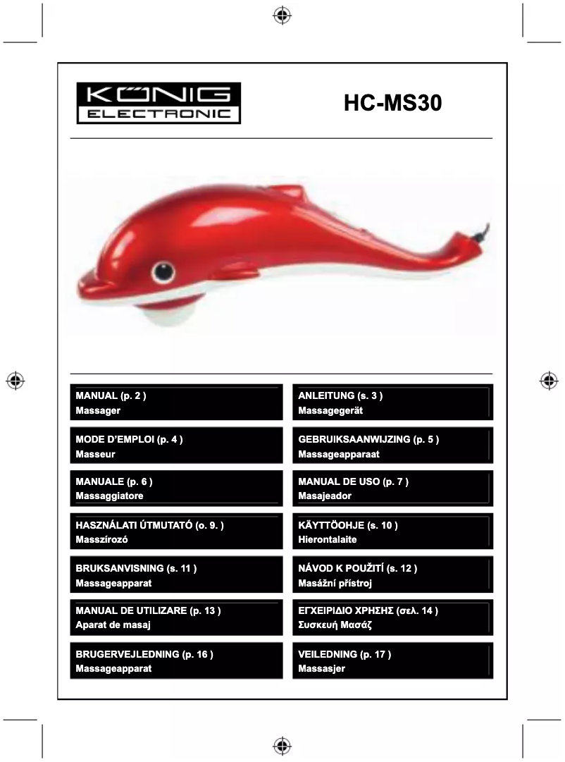 Page n°1 - Manuel utilisateur Konig HC-MS30