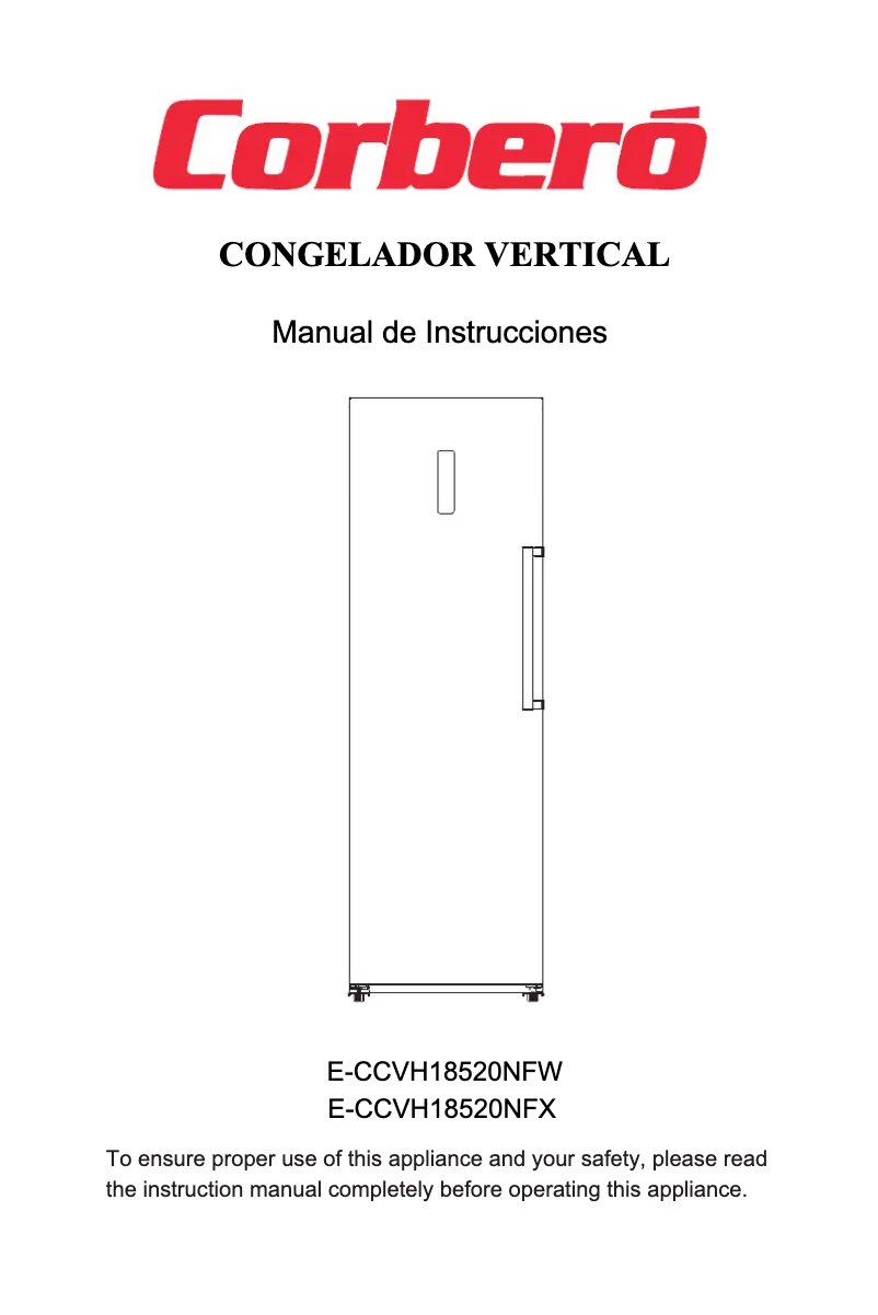 Page n°1 - Manuel utilisateur Corbero E-CCVH18520NFX