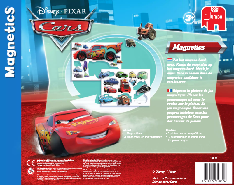 Image de la première page du manuel de l'appareil Disney Pixar Cars Magnetics