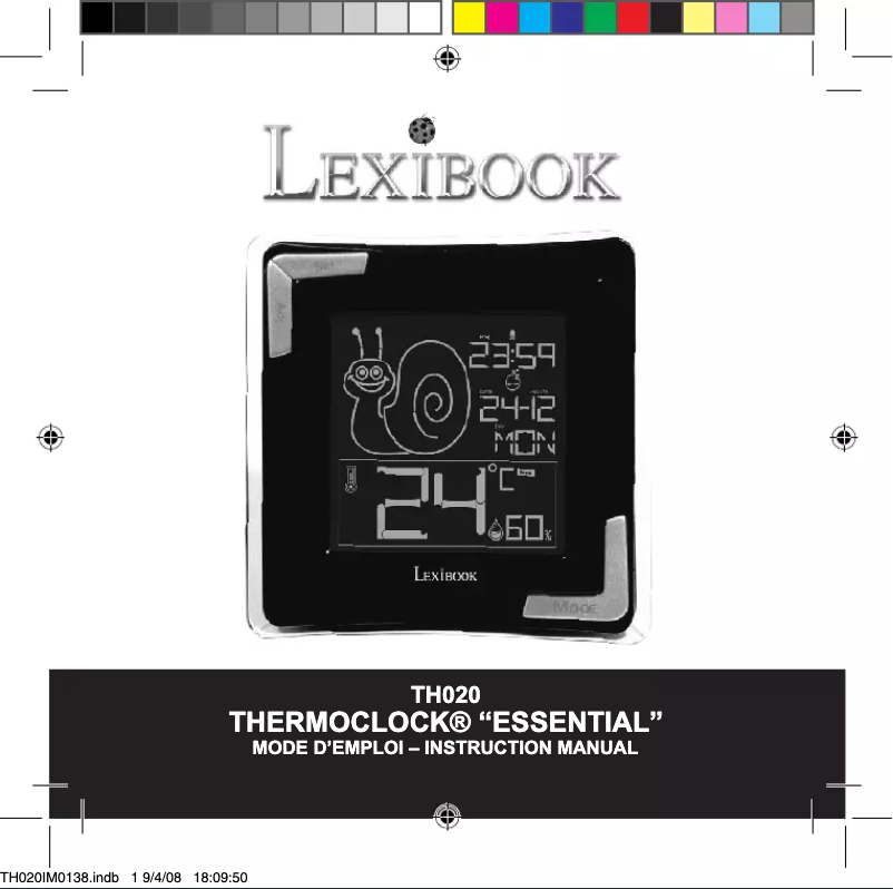 Page 1 de la notice Manuel utilisateur Lexibook ThermoClock Essential TH020