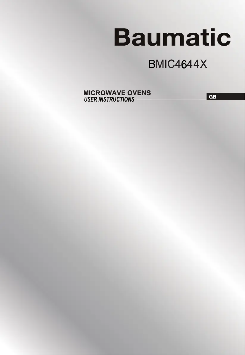 Page 1 de la notice Manuel utilisateur Baumatic BMIC4644X