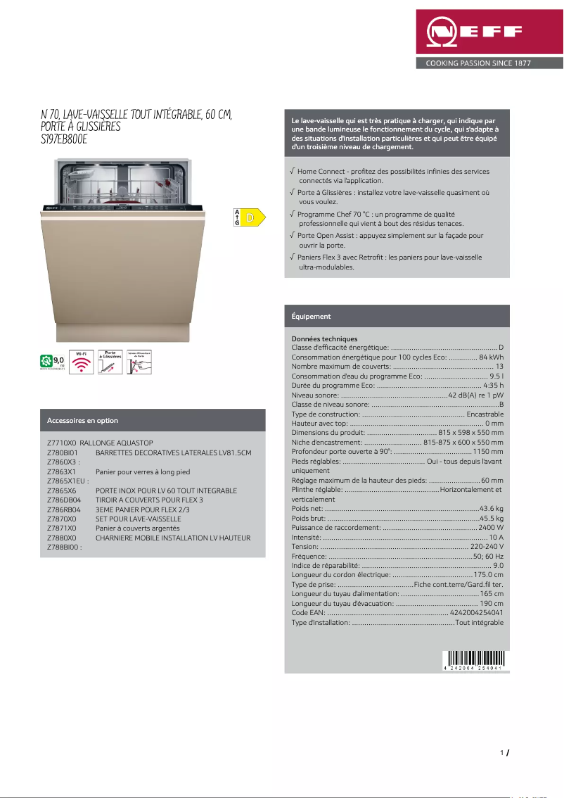 Image de la première page du manuel de l'appareil S197EB800E