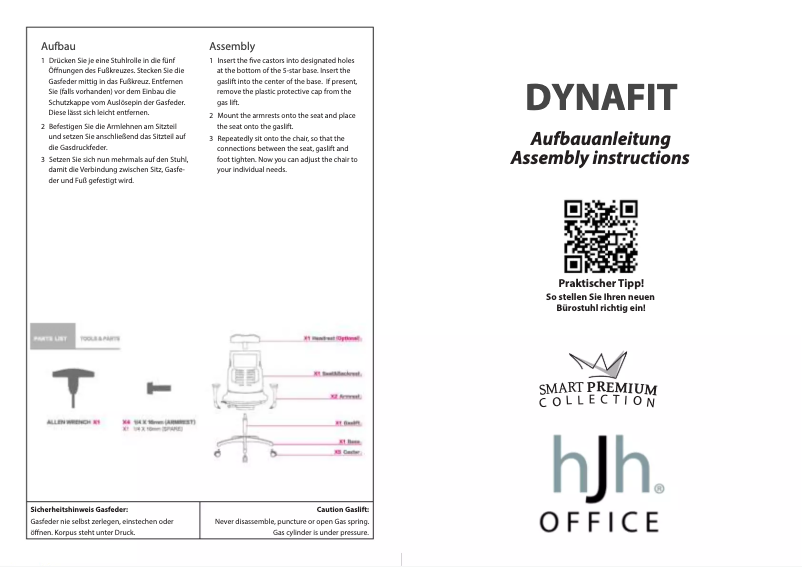Page n°1 - Manuel utilisateur HJH Office DYNAFIT I