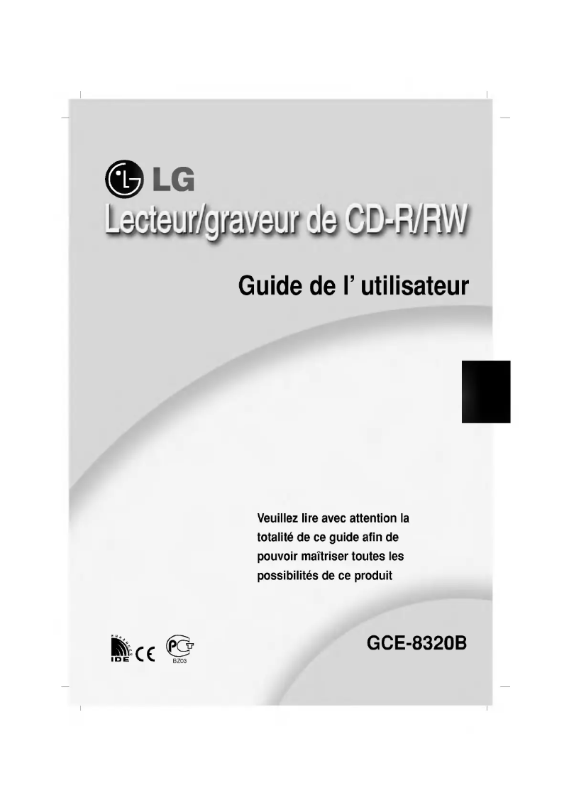 Page n°1 - Manuel utilisateur LG GCE-8320B