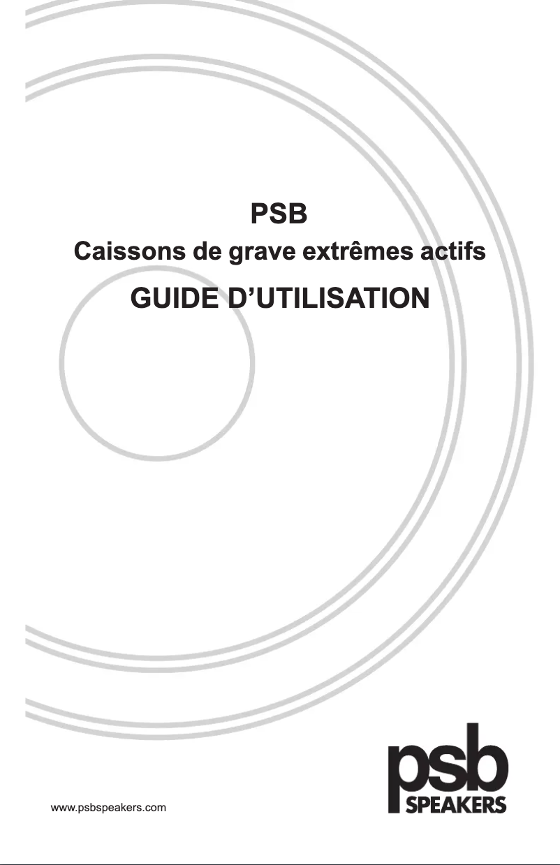 Page 1 de la notice Manuel utilisateur PSB SubSeries 250