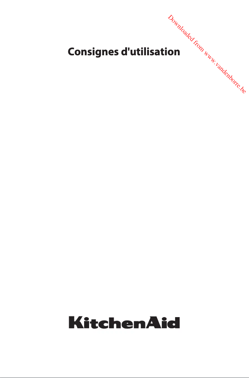 Page 1 de la notice Manuel utilisateur KitchenAid KCFME 60150