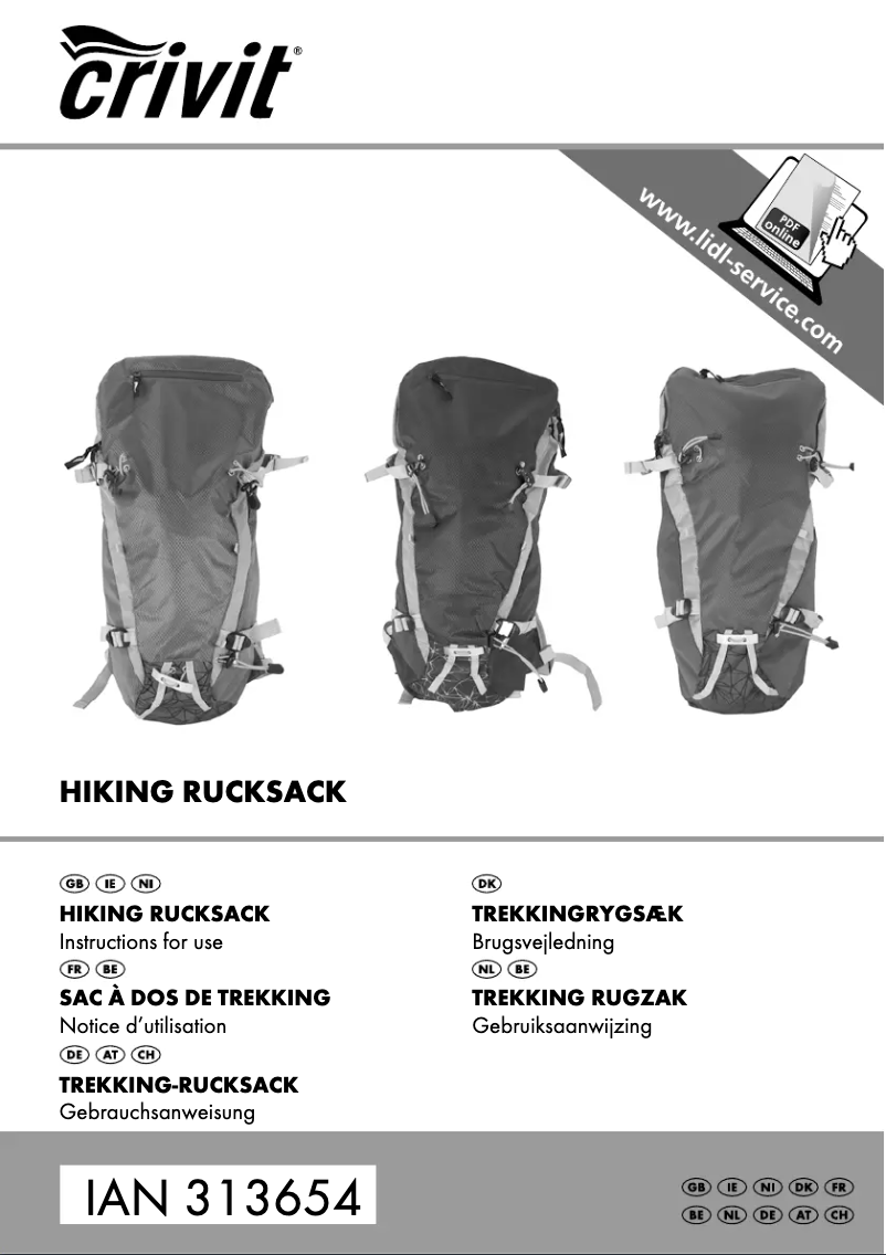 Image de la première page du manuel de l'appareil IAN 313654