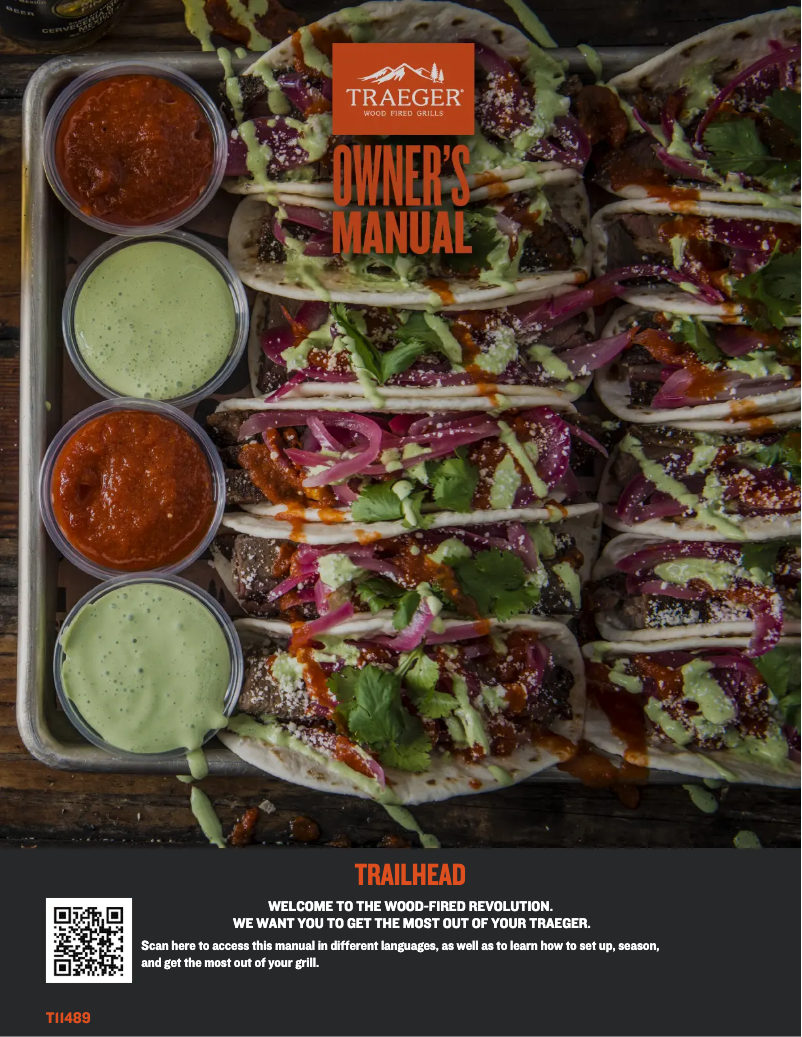 Page 1 de la notice Manuel utilisateur Traeger Trailhead