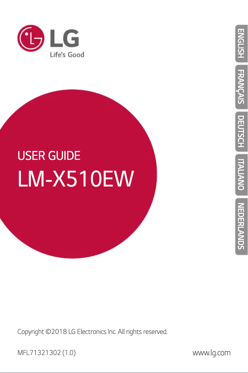 Page n°1 - Manuel utilisateur LG LMX510EW