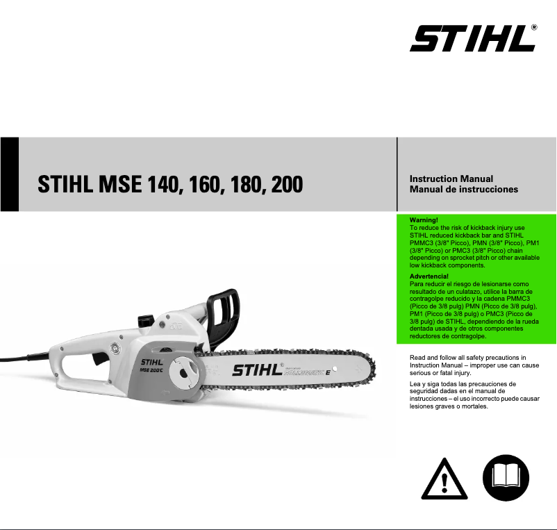 Page 1 de la notice Manuel utilisateur Stihl MSE 160