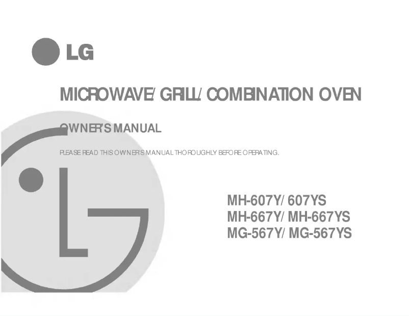 Page 1 de la notice Manuel utilisateur LG MH-607Y