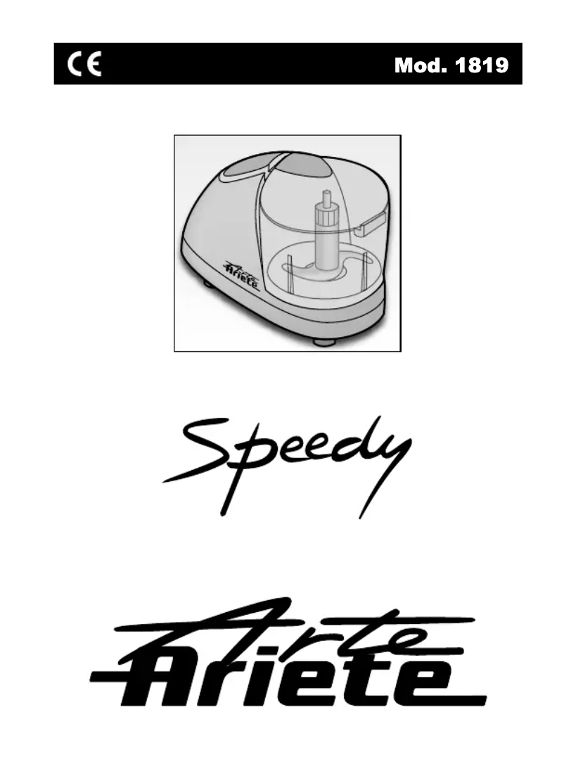 Image de la première page du manuel de l'appareil Speedy