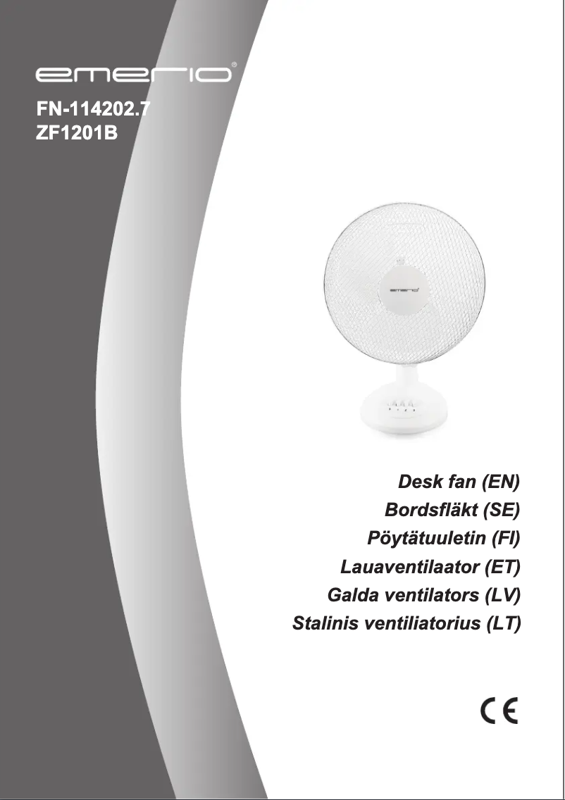 Page 1 de la notice Manuel utilisateur Emerio FN-114202.7