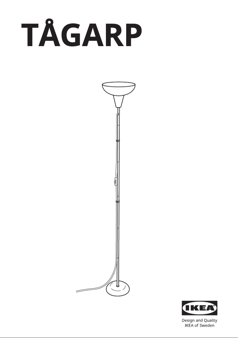 Page 1 de la notice Manuel utilisateur Ikea TÅGARP 905.431.73