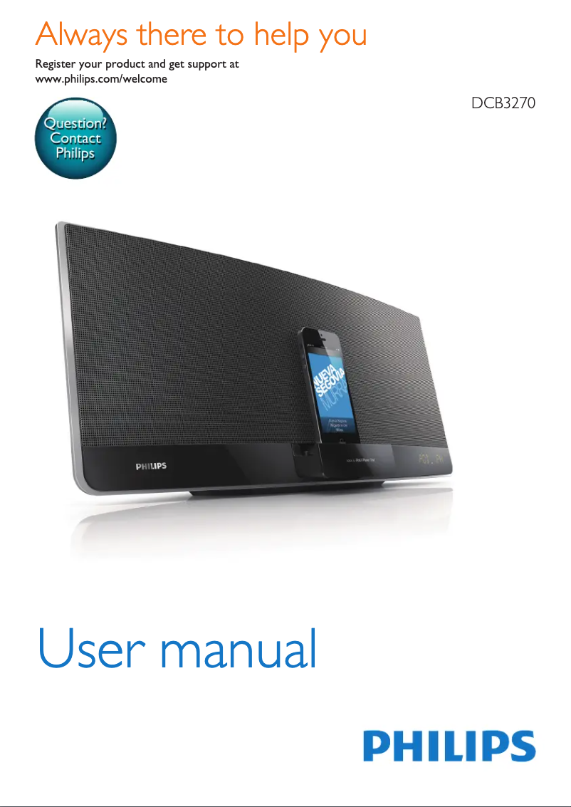 Page n°1 - Manuel utilisateur Philips DCB3270W