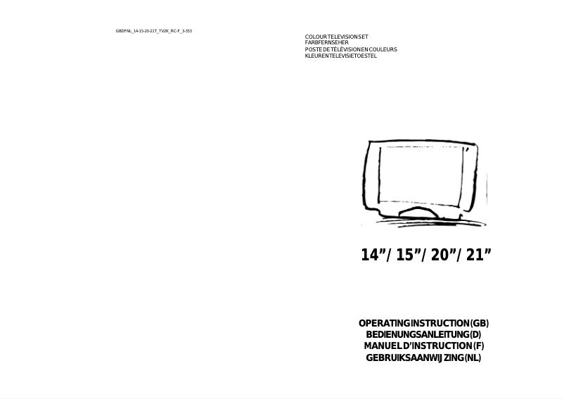 Image de la première page du manuel de l'appareil CTV 4800 VT