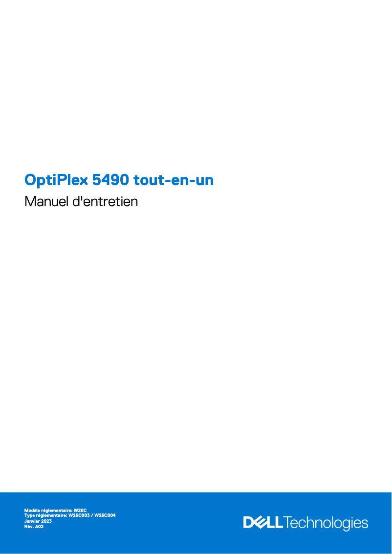 Image de la première page du manuel de l'appareil OptiPlex 5490