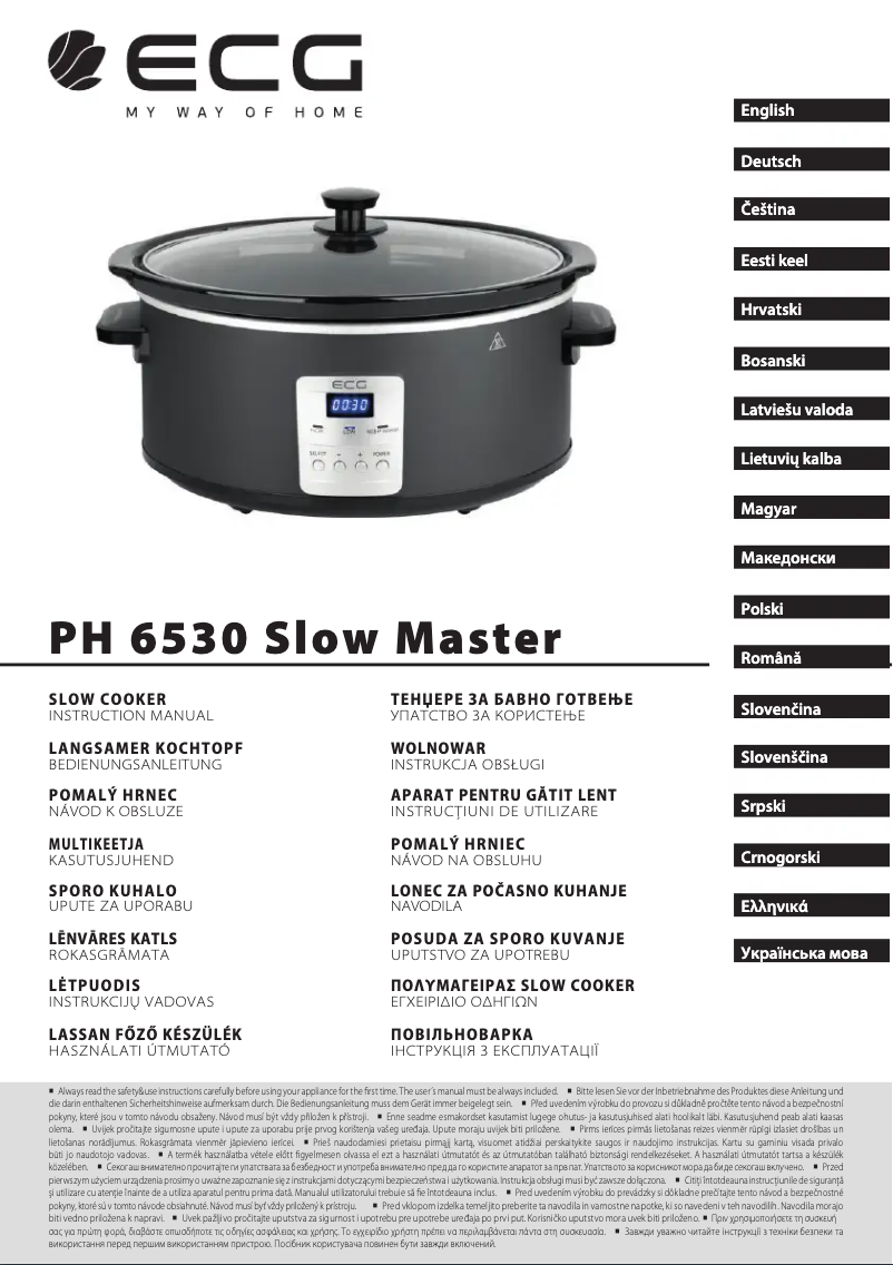 Page n°1 - Manuel utilisateur ECG PH 6530 Slow Master