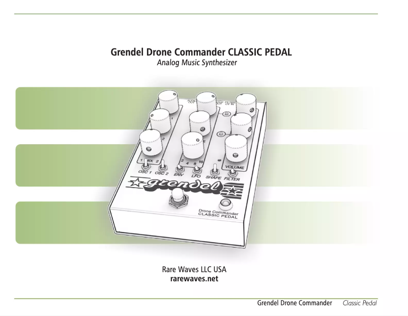 Page n°1 - Manuel utilisateur Grendel Drone Commander Classic Pedal
