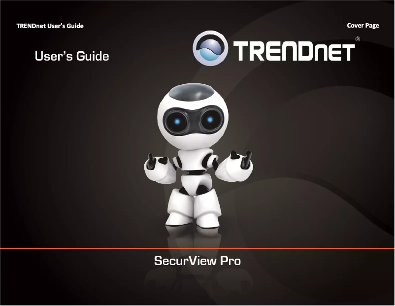 Page n°1 - Manuel utilisateur TRENDnet Secur View Pro
