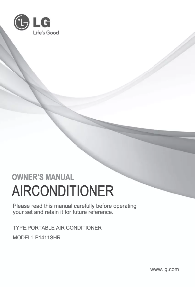 Page 1 de la notice Manuel utilisateur LG LP1411SHR