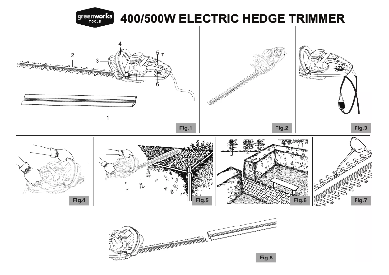 Página 1 del manual Manual de usuario Greenworks 22077