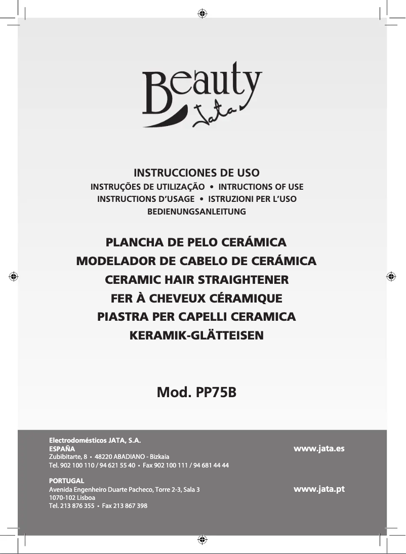 Página 1 del manual Manual de usuario Jata PP75B